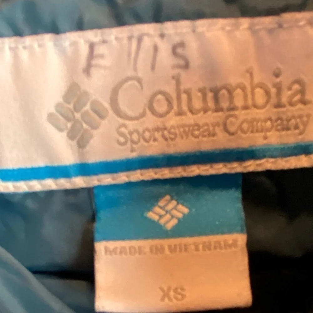 Columbia Youth Teal Blue Hooded Jacket size XS